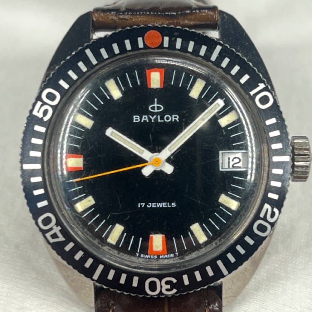 Vintage Baylor Dive Watch – A. Schild 1951/52 Mov’t *Just Serviced w/ New Band*